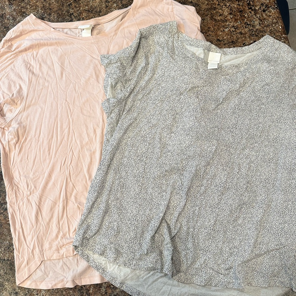 H&M Women's Tops - Pink and Gray